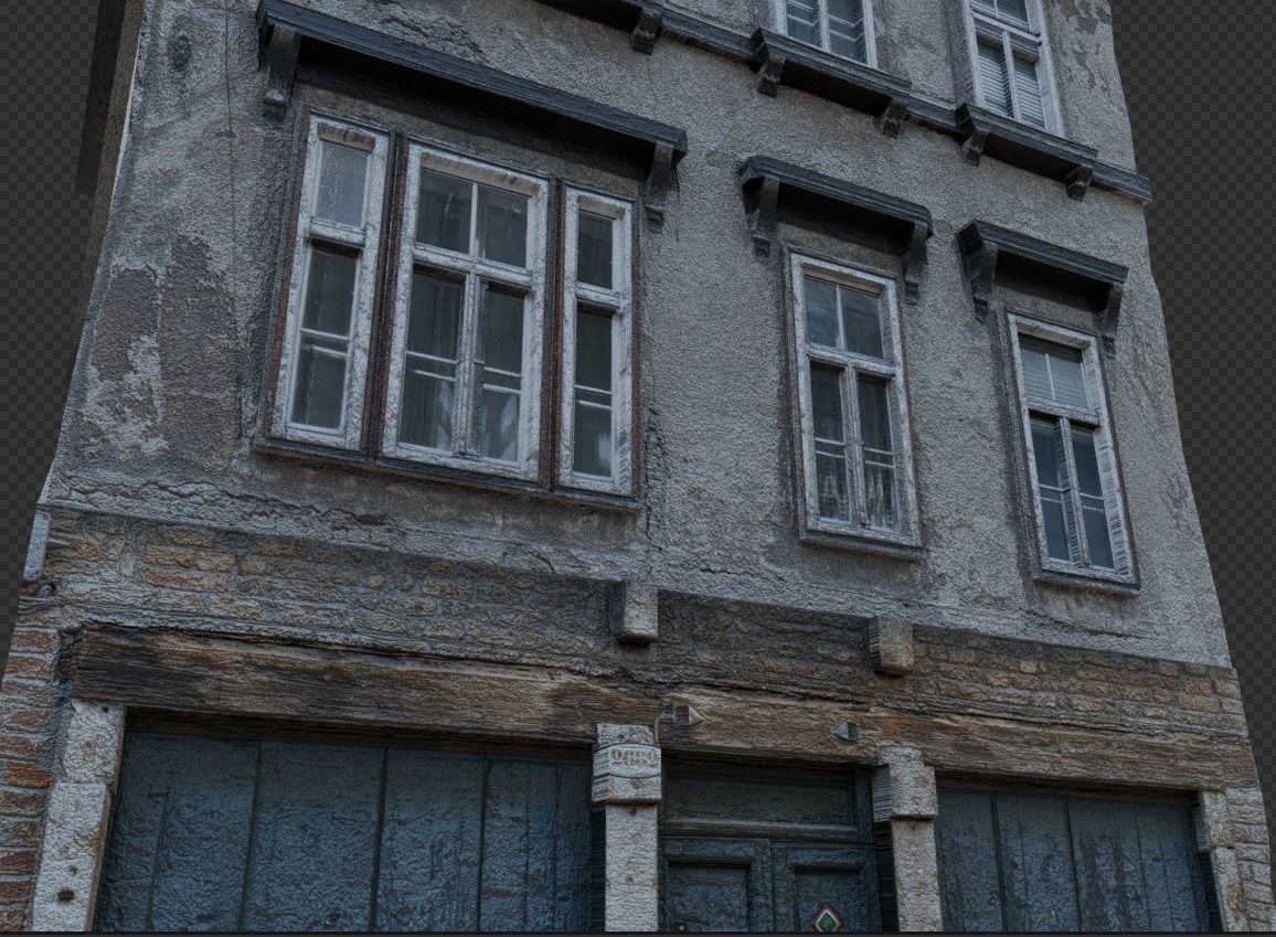 Old Buildings pack of 5 Low-poly 3D model_30