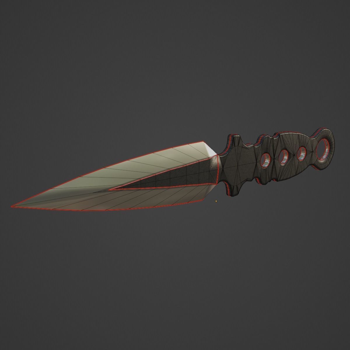 Throwing Knife 01 Low-poly 3D model_8