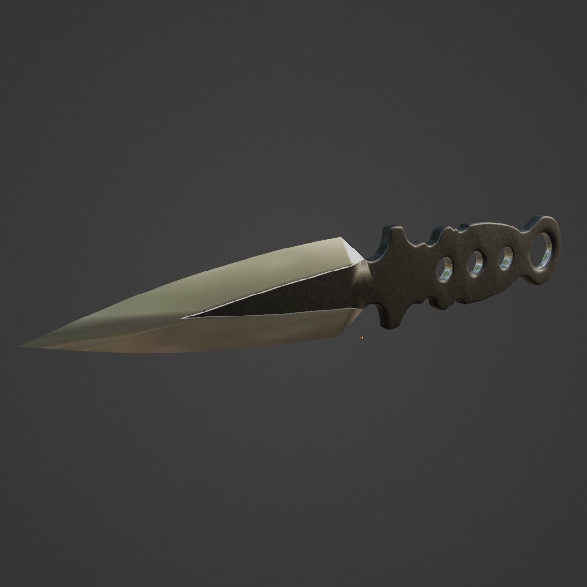 Throwing Knife 01 Low-poly 3D model_7