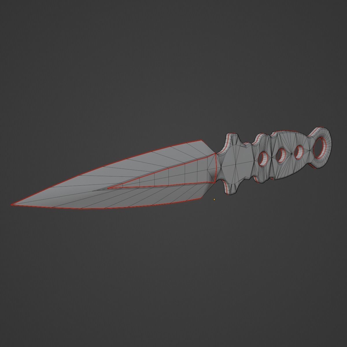 Throwing Knife 01 Low-poly 3D model_10