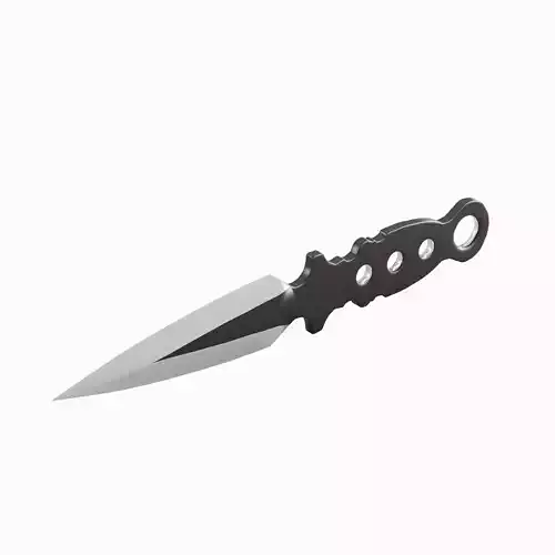 Throwing Knife 01 Low-poly 3D model