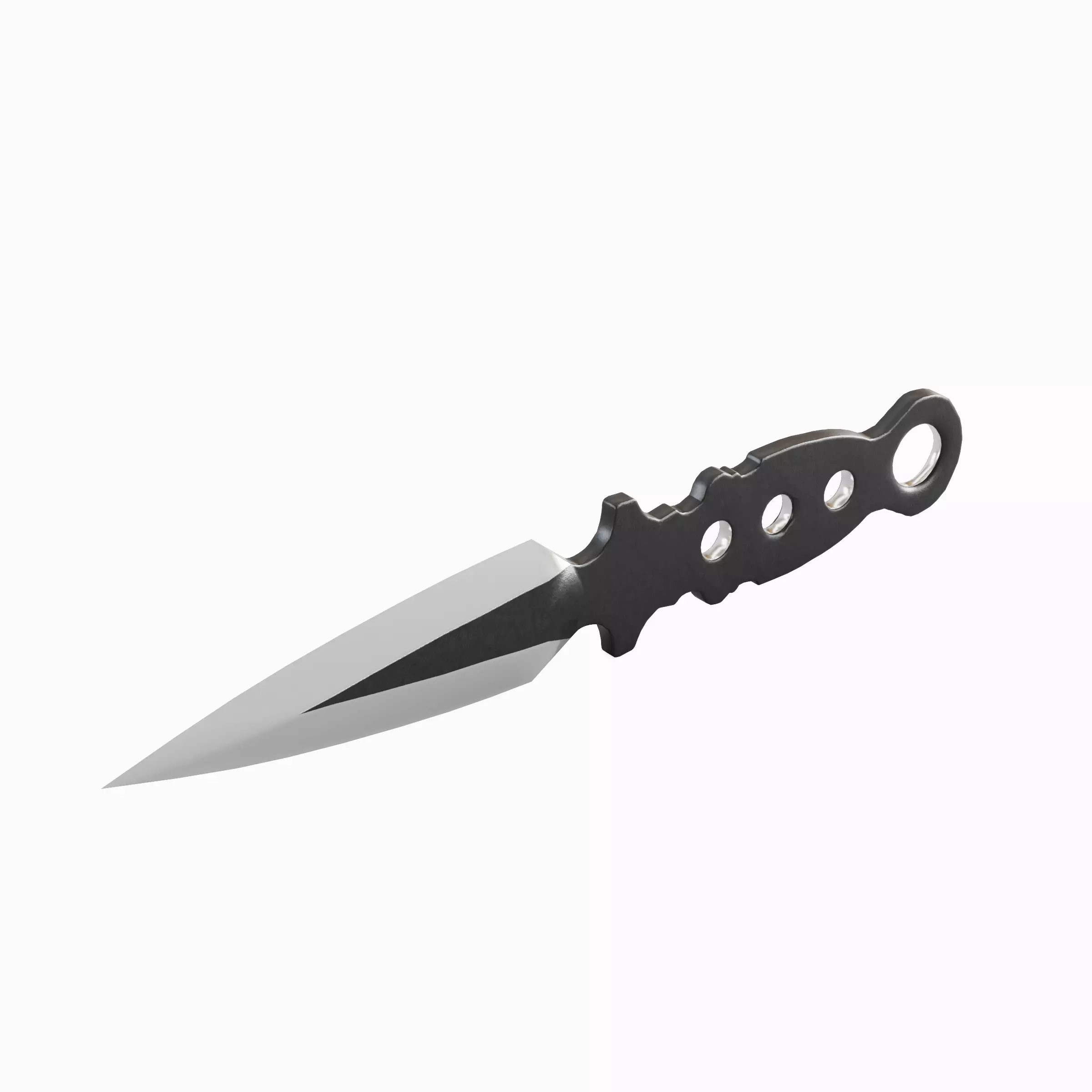 Throwing Knife 01 Low-poly 3D model_0