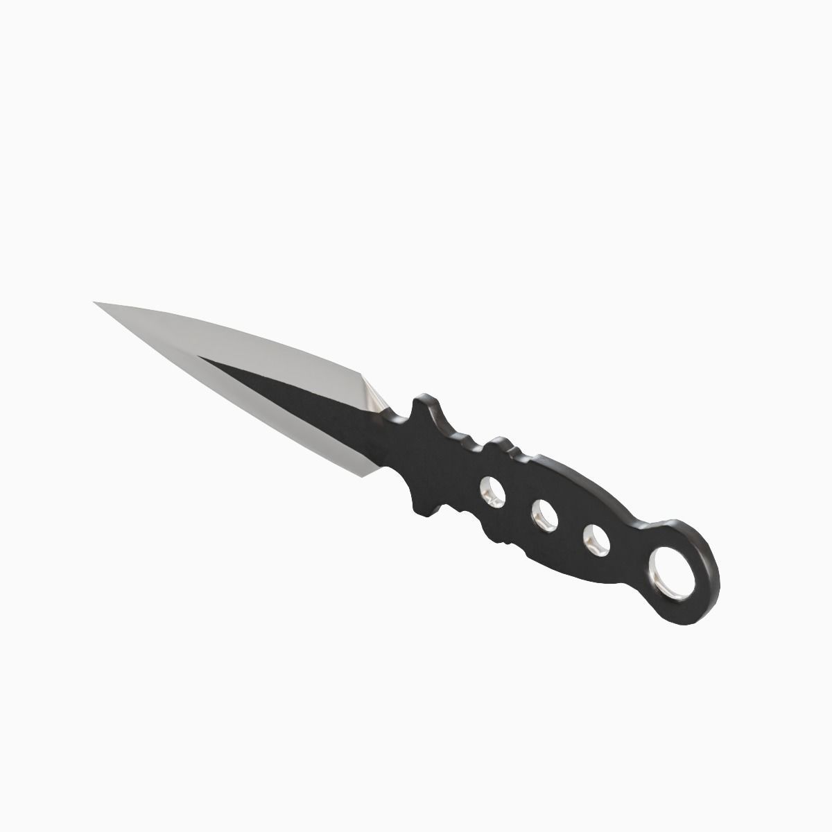 Throwing Knife 01 Low-poly 3D model_6