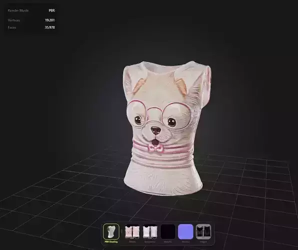 Cartoon Doggie Top PBR 4k