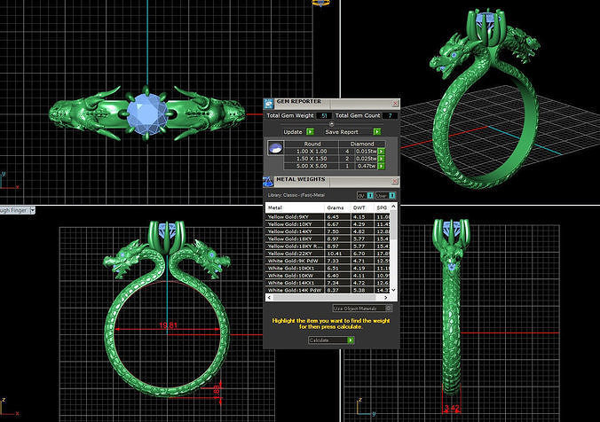 Dragon ring 3D print model