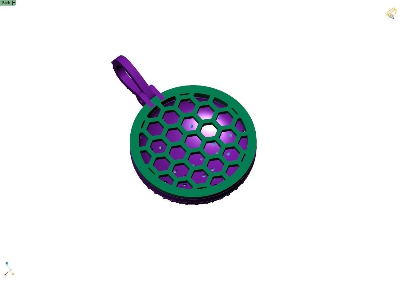 Custom Soccer Ball Diamond Pendant - Basketball Pendant Necklace 3D print model_9