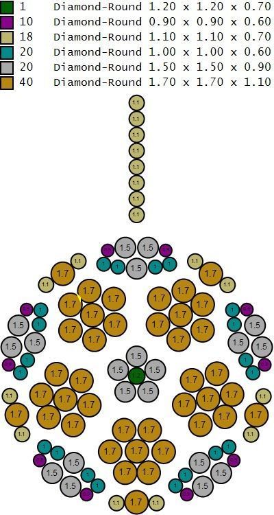 Custom Soccer Ball Diamond Pendant - Basketball Pendant Necklace 3D print model_15