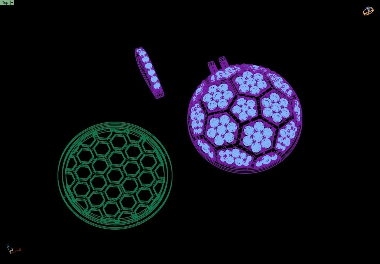 Custom Soccer Ball Diamond Pendant - Basketball Pendant Necklace 3D print model_13