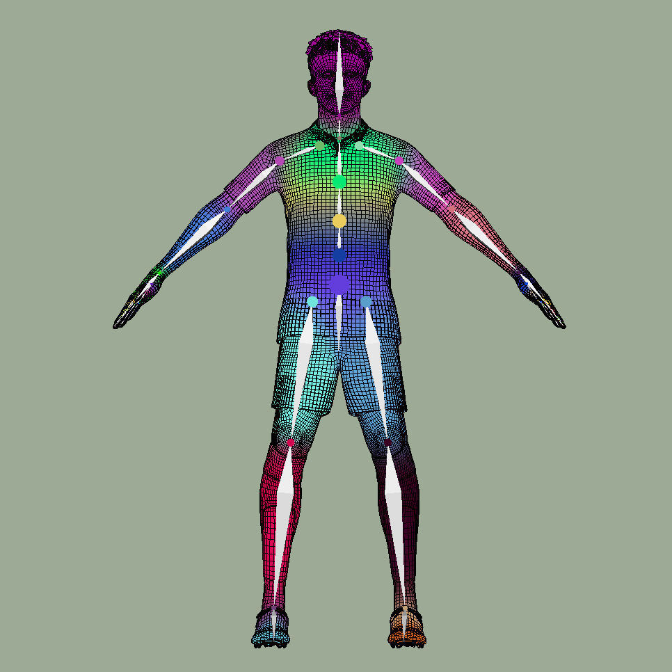 T-Pose Rigged Jadon Sancho Borussia Dortmund 3D model_9