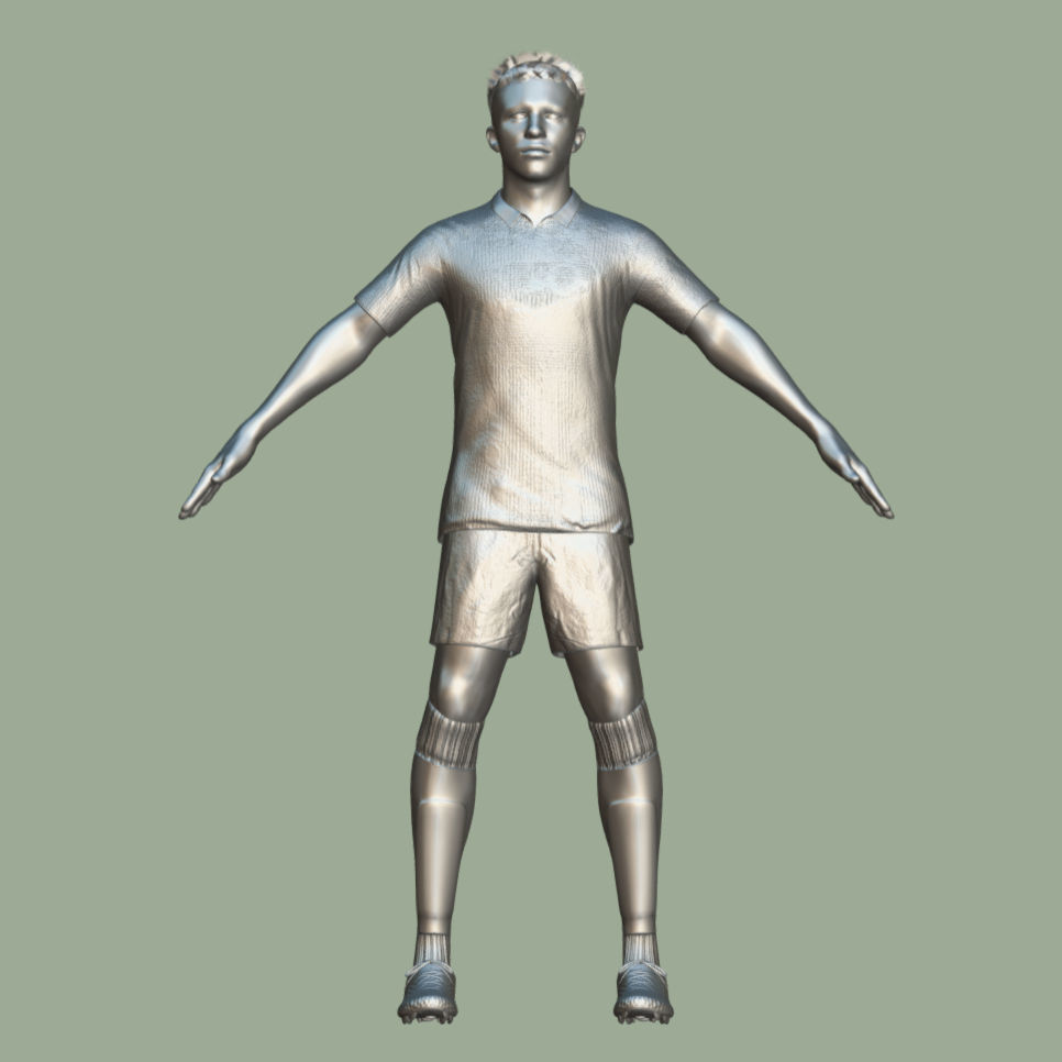 T-Pose Rigged Jadon Sancho Borussia Dortmund 3D model_4