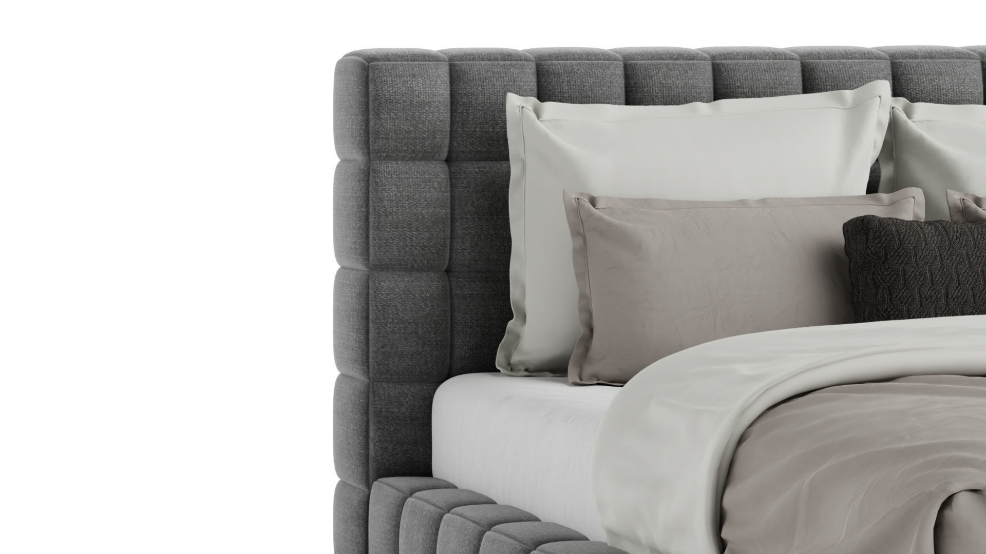 Margarita Upholstered Bed 3D model_2