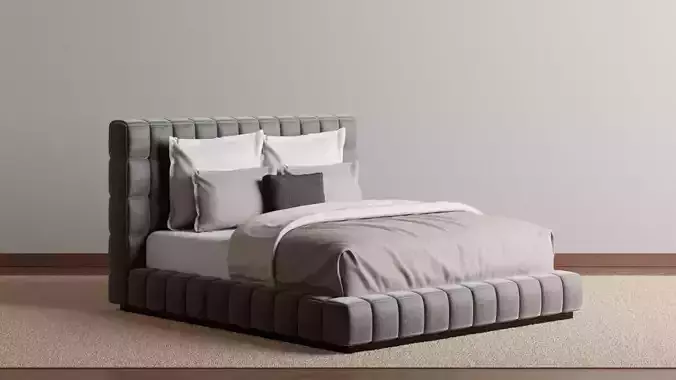 Margarita Upholstered Bed 3D model