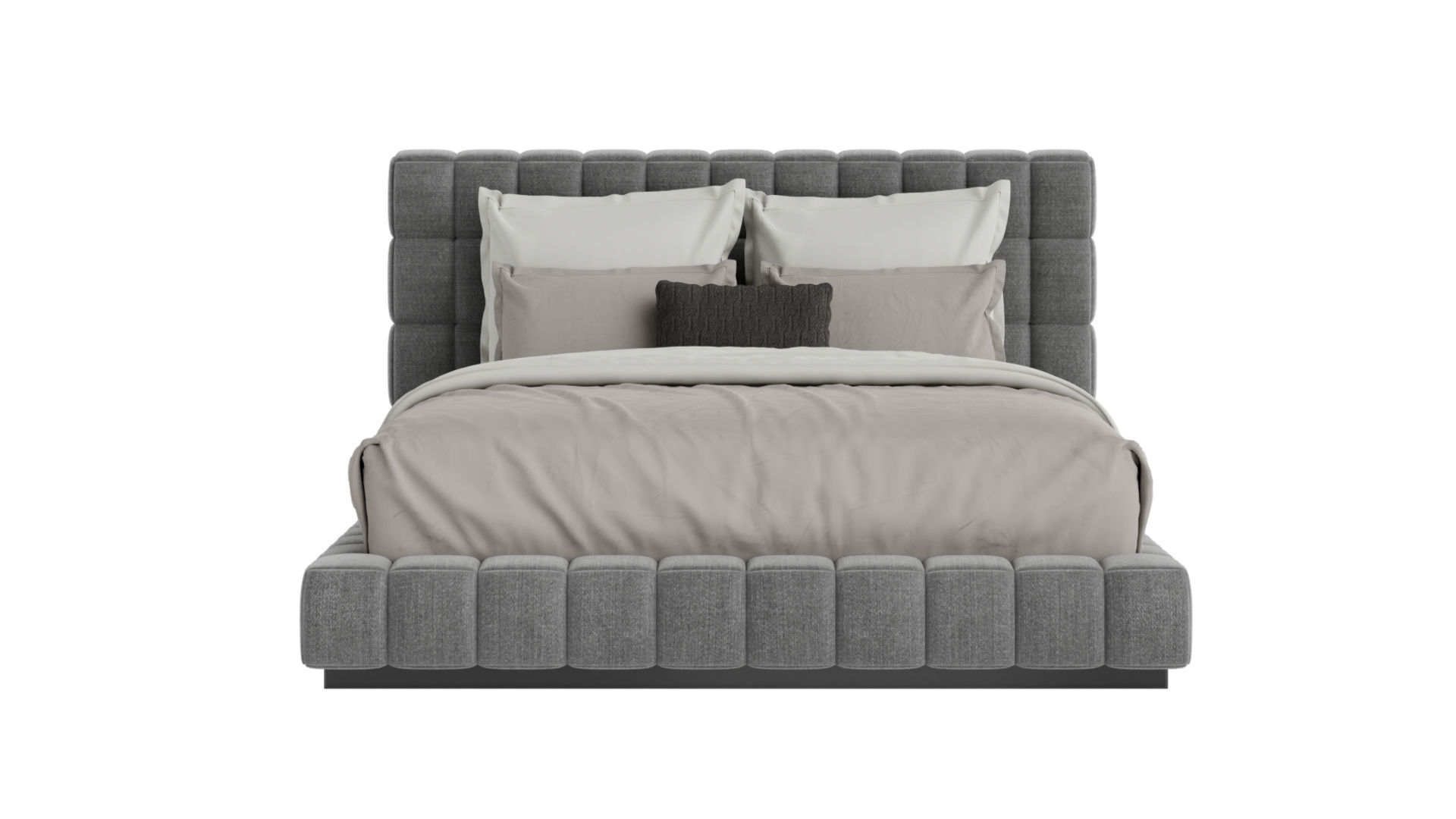 Margarita Upholstered Bed 3D model_1