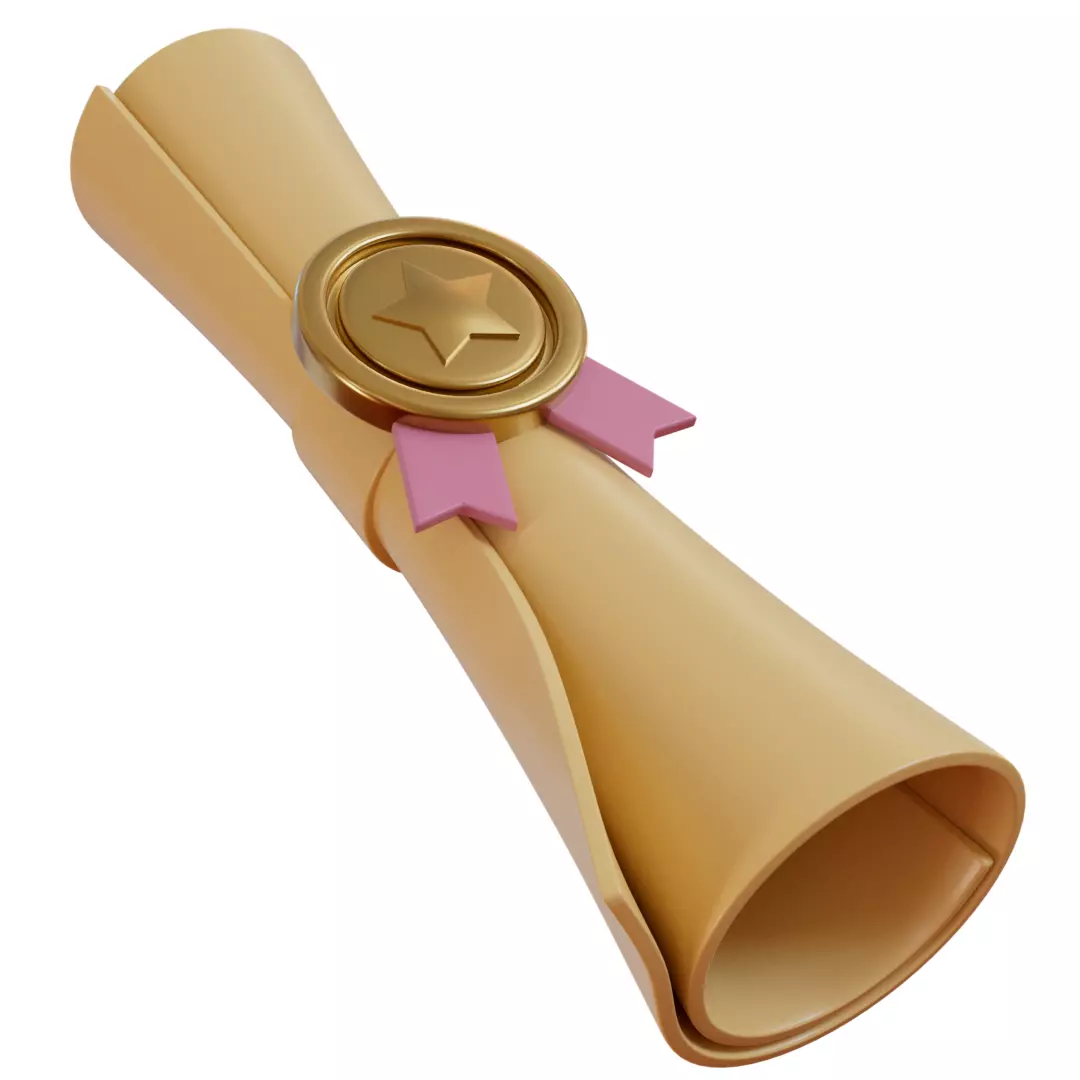 Certificate 3D model