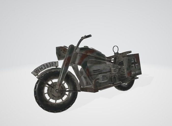 GERMAN WW2 Motor Bike 3D model