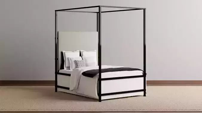 Spade Four Poster Bed 3D model