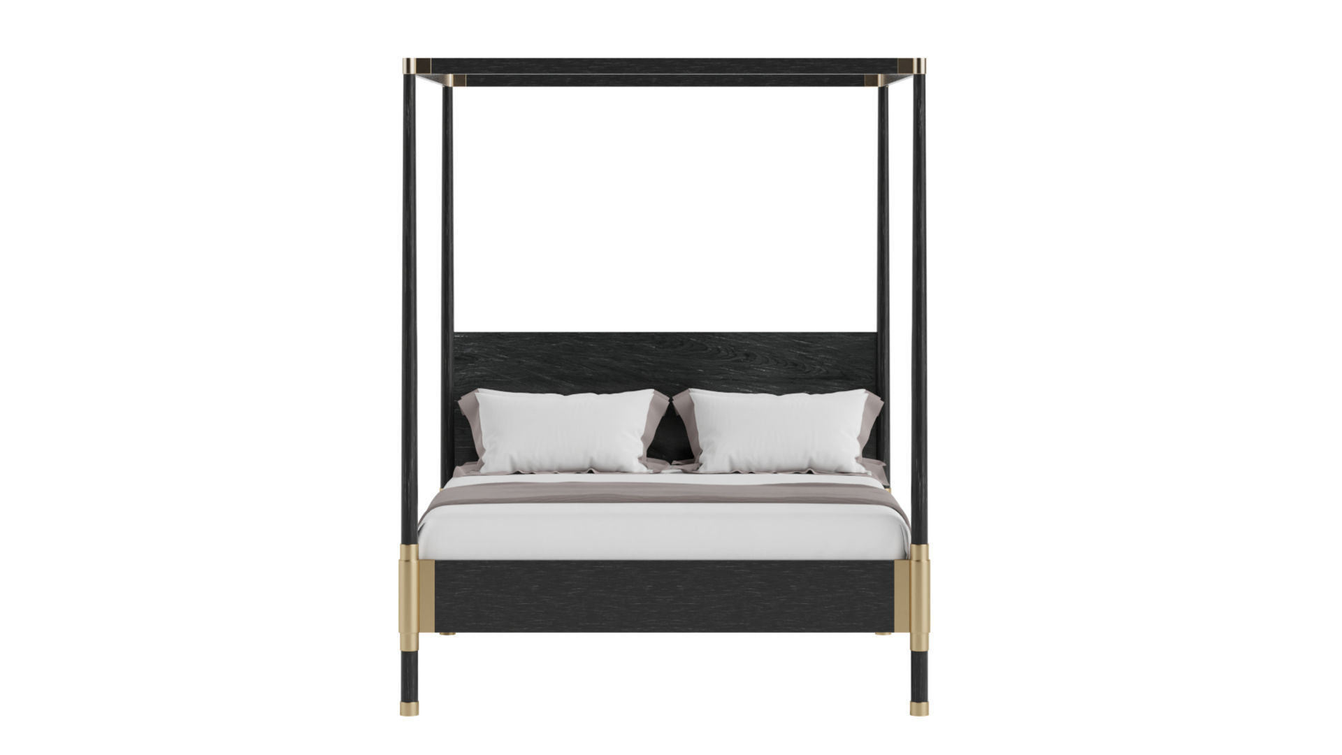 Teresa Four Poster Bed 3D model_1
