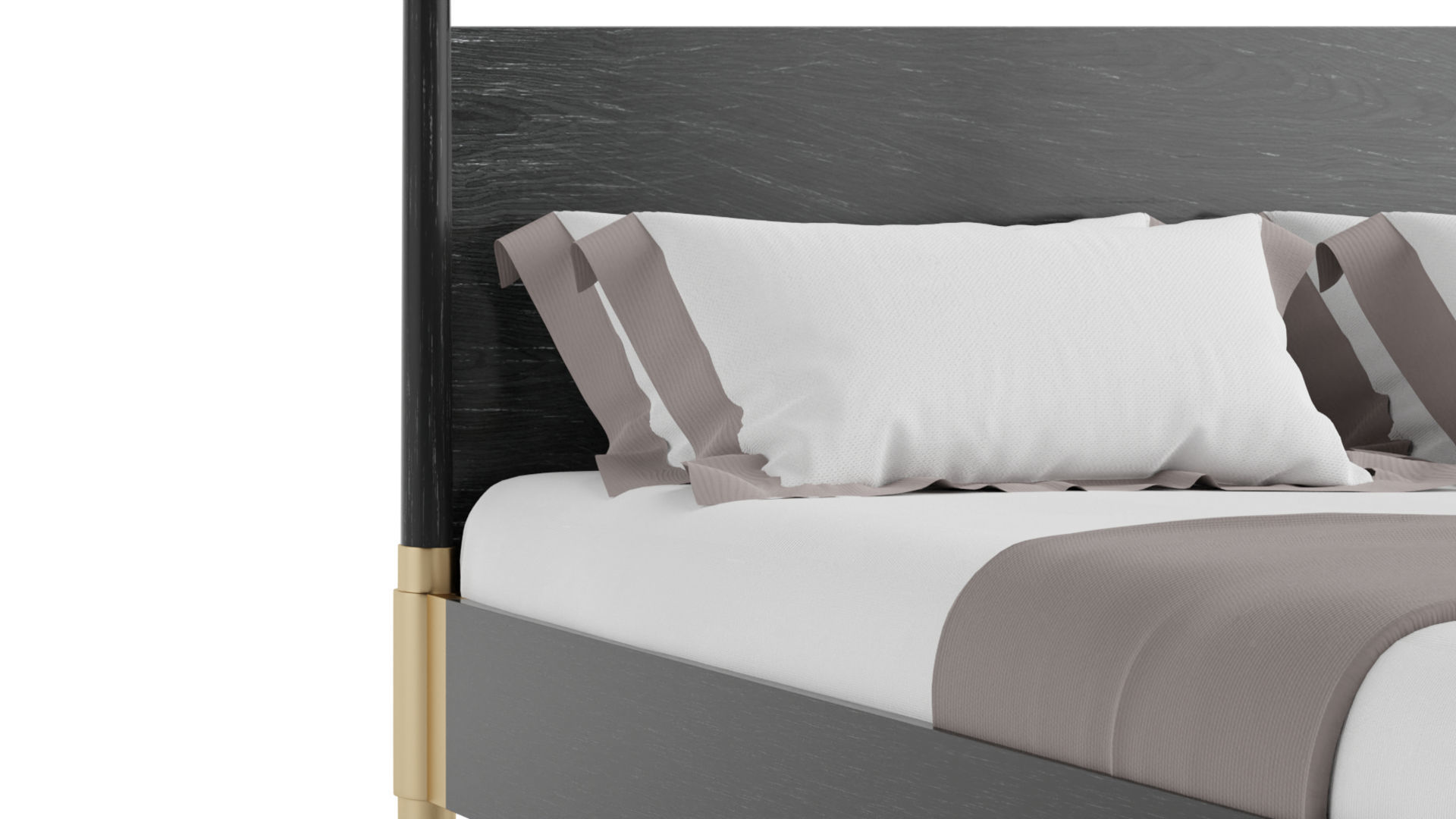 Teresa Four Poster Bed 3D model_2