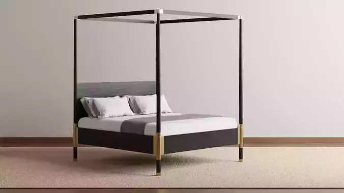 Teresa Four Poster Bed 3D model