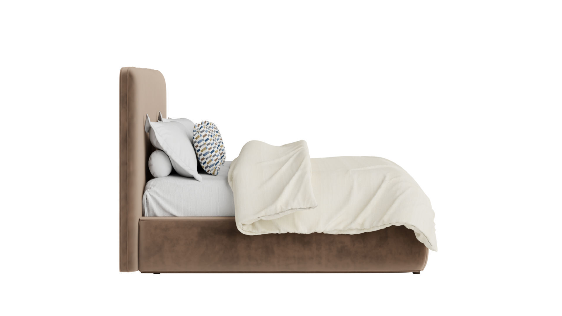 Vera Upholstered Bed 3D model_3