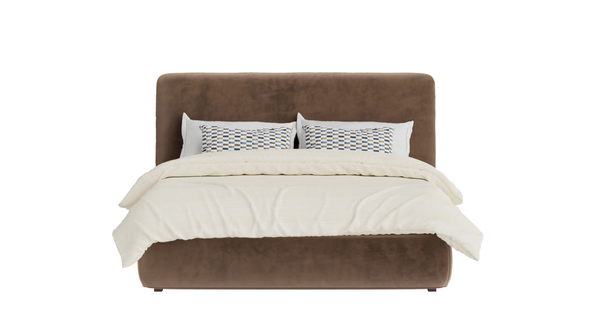 Vera Upholstered Bed 3D model_2