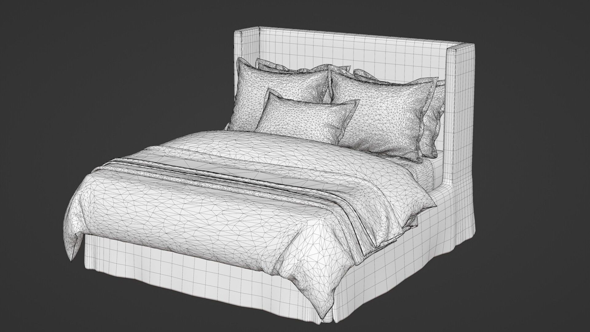 Veronica Slipcovered Bed 3D model_6