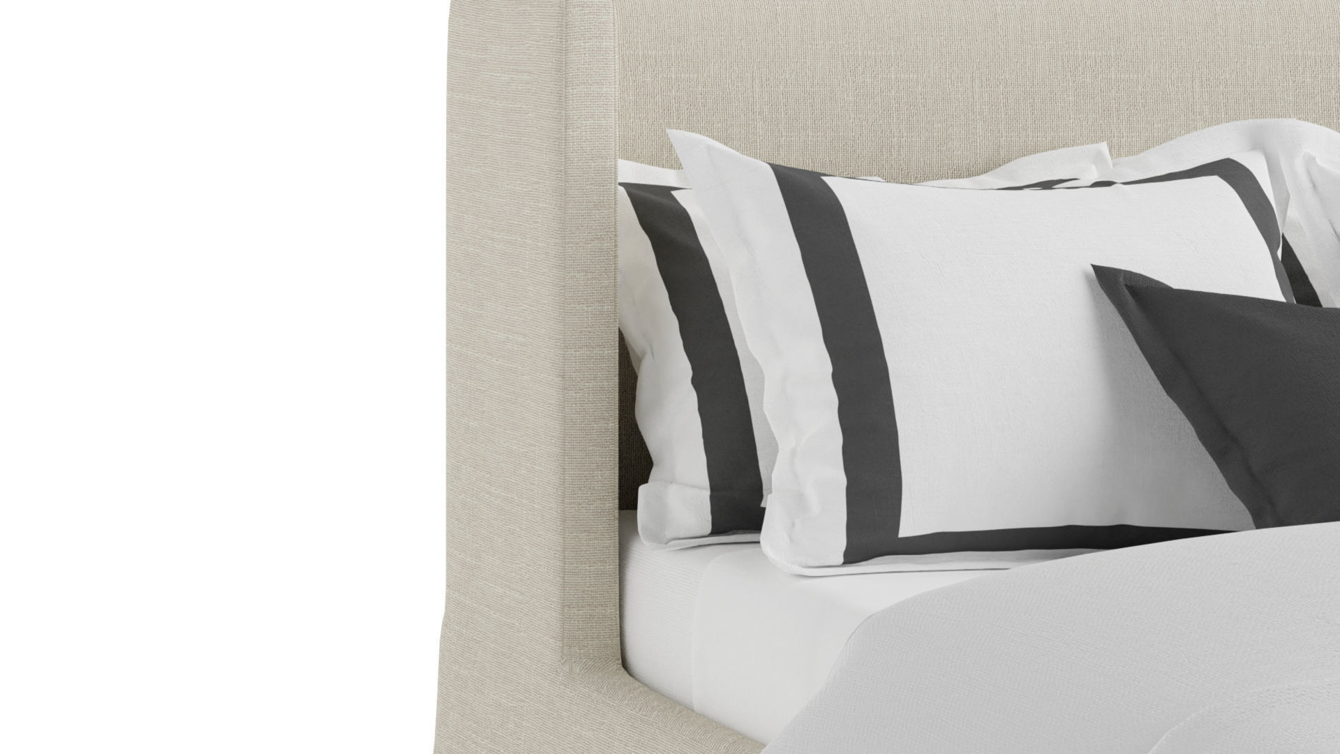 Veronica Slipcovered Bed 3D model_2