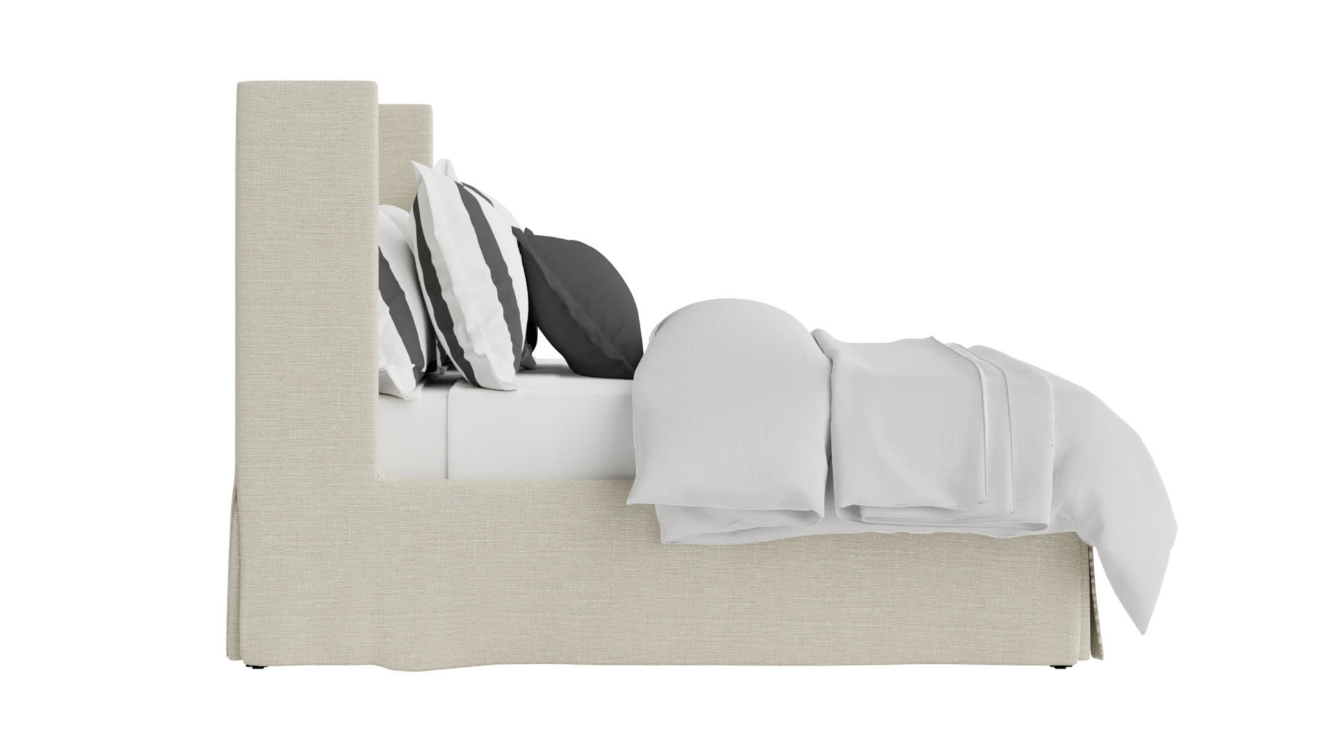 Veronica Slipcovered Bed 3D model_1