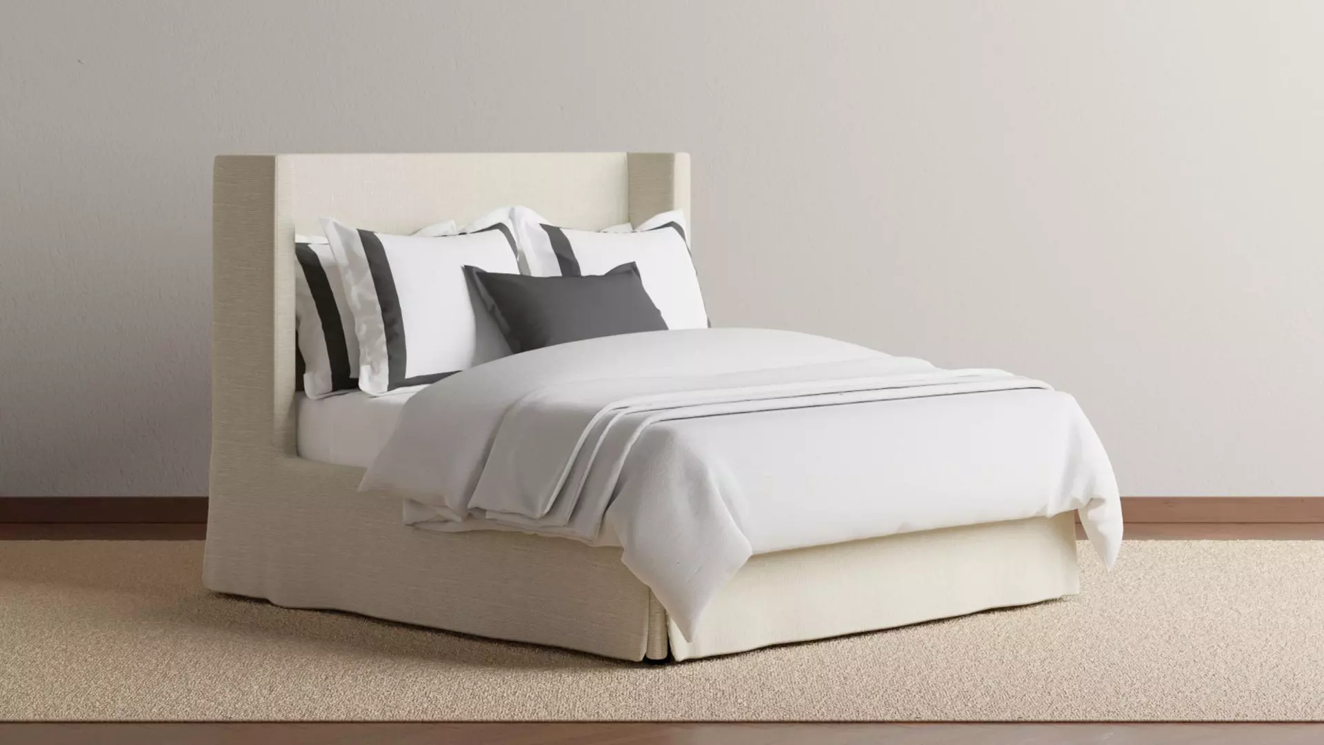 Veronica Slipcovered Bed 3D model_0