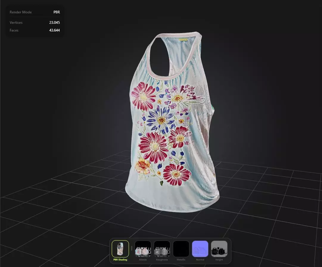 Flowers Top PBR 4k Low-poly 3D model