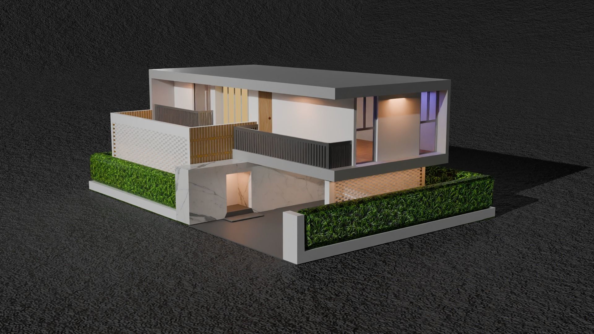 Exterior House Design   Low-poly 3D model_5