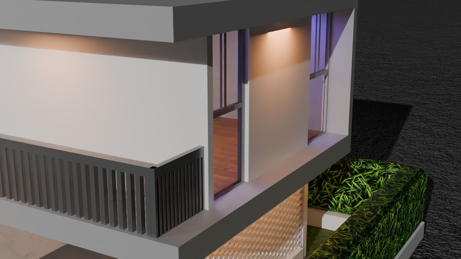 Exterior House Design   Low-poly 3D model_6