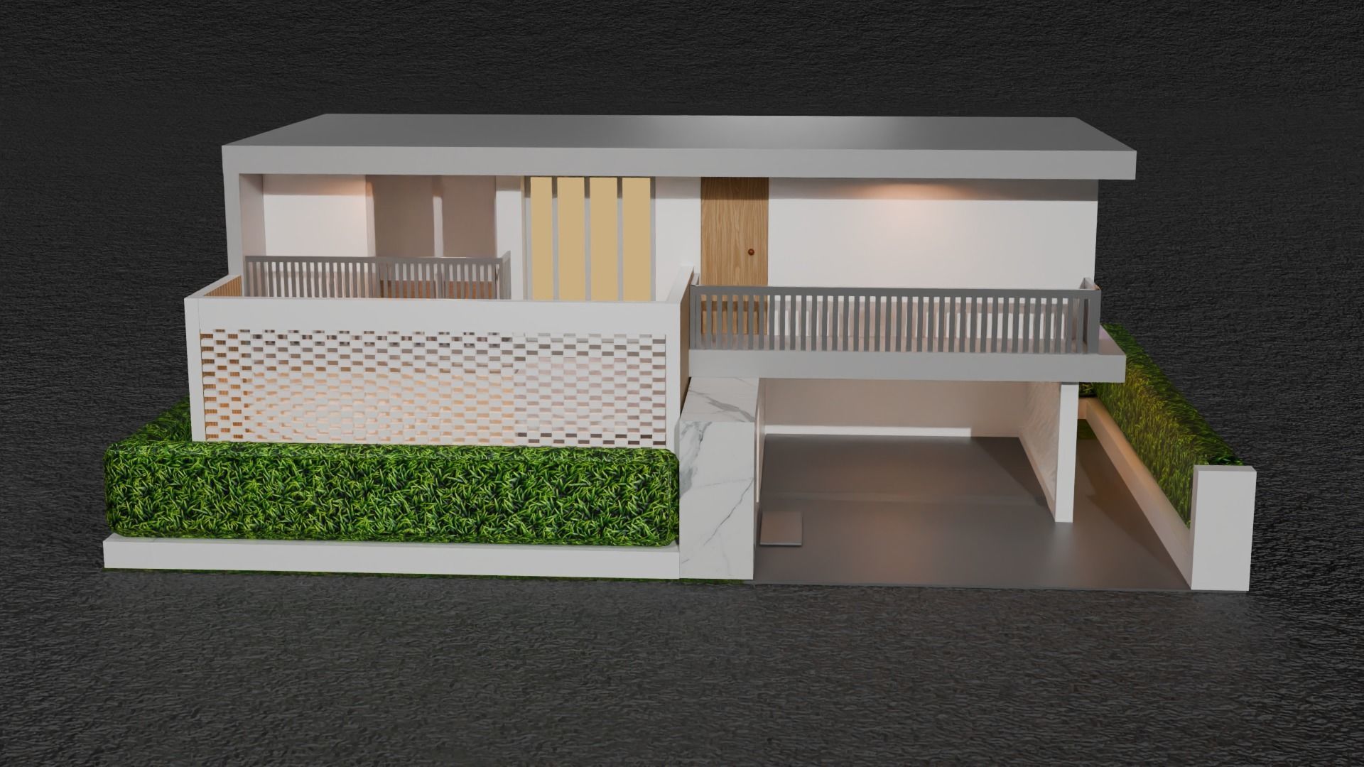 Exterior House Design   Low-poly 3D model_11