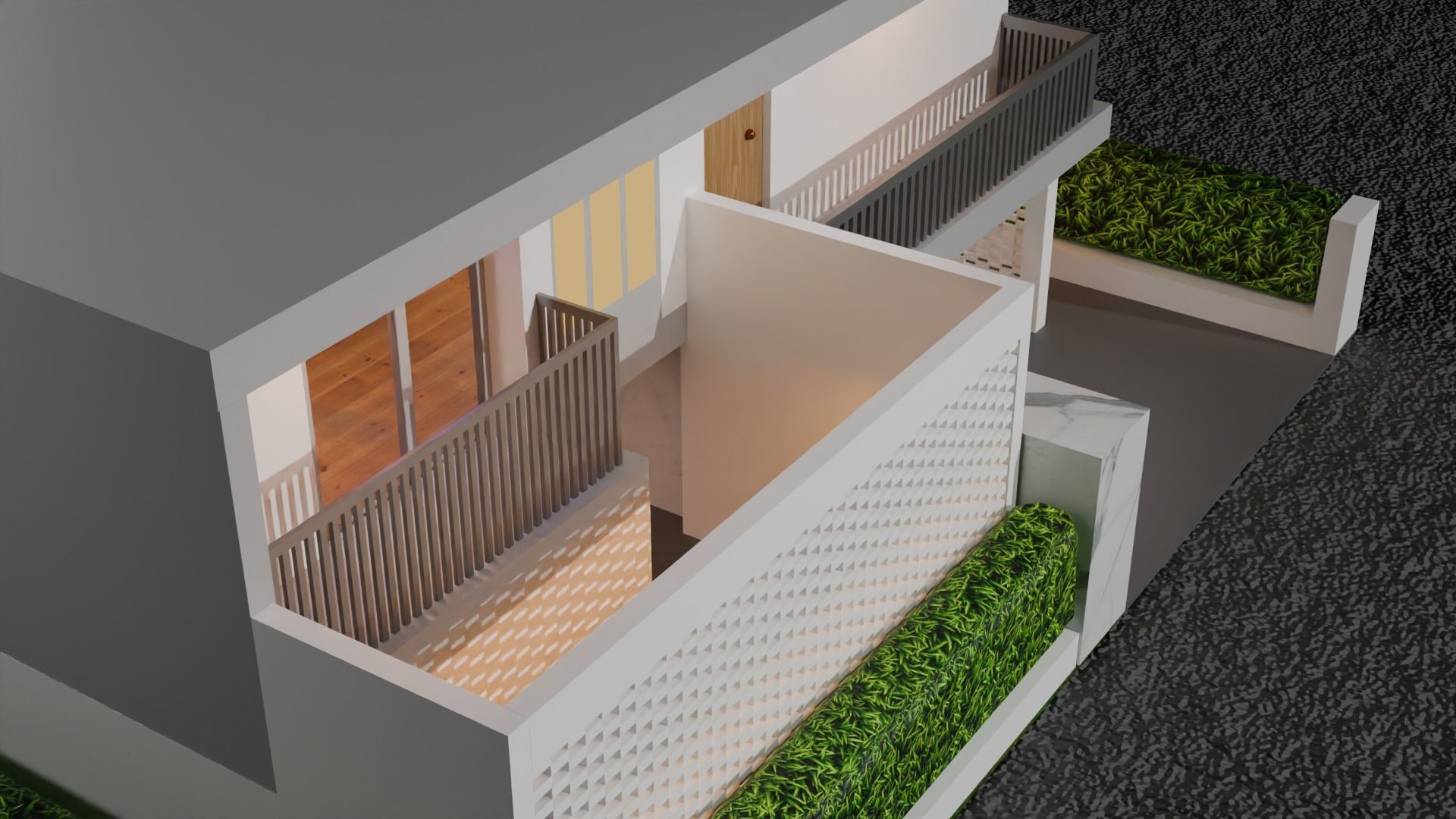 Exterior House Design   Low-poly 3D model_9