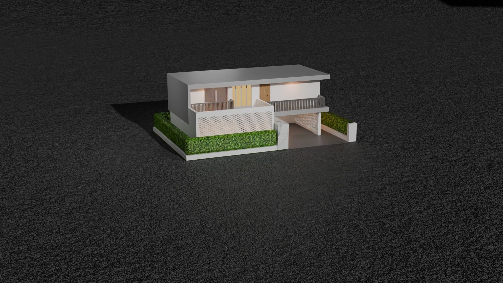 Exterior House Design   Low-poly 3D model_2
