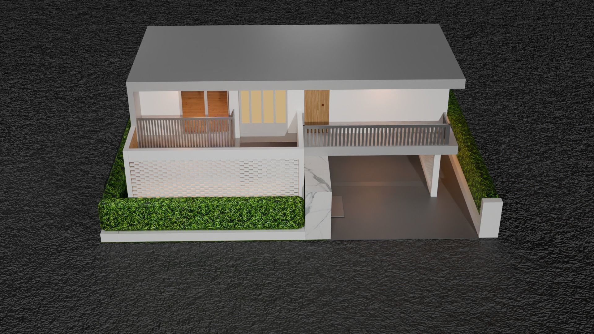 Exterior House Design   Low-poly 3D model_10