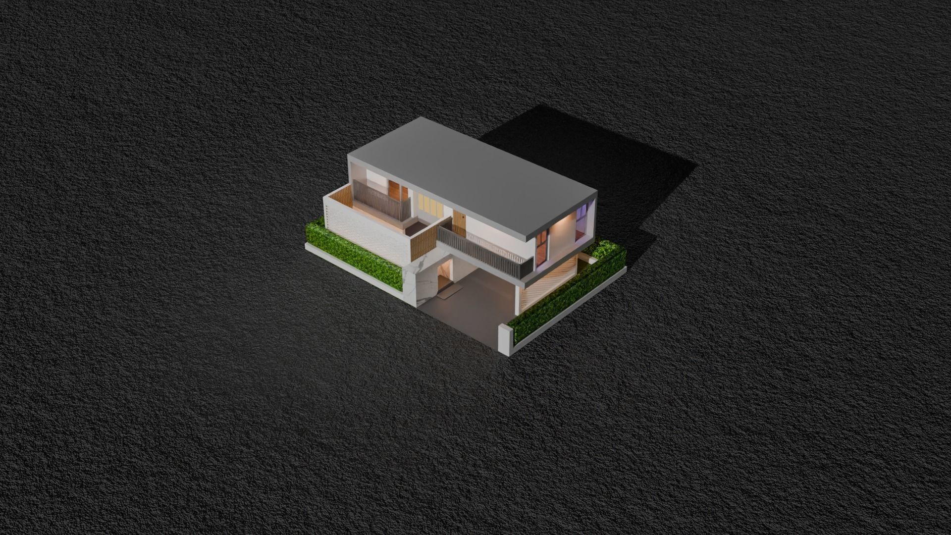 Exterior House Design   Low-poly 3D model_3