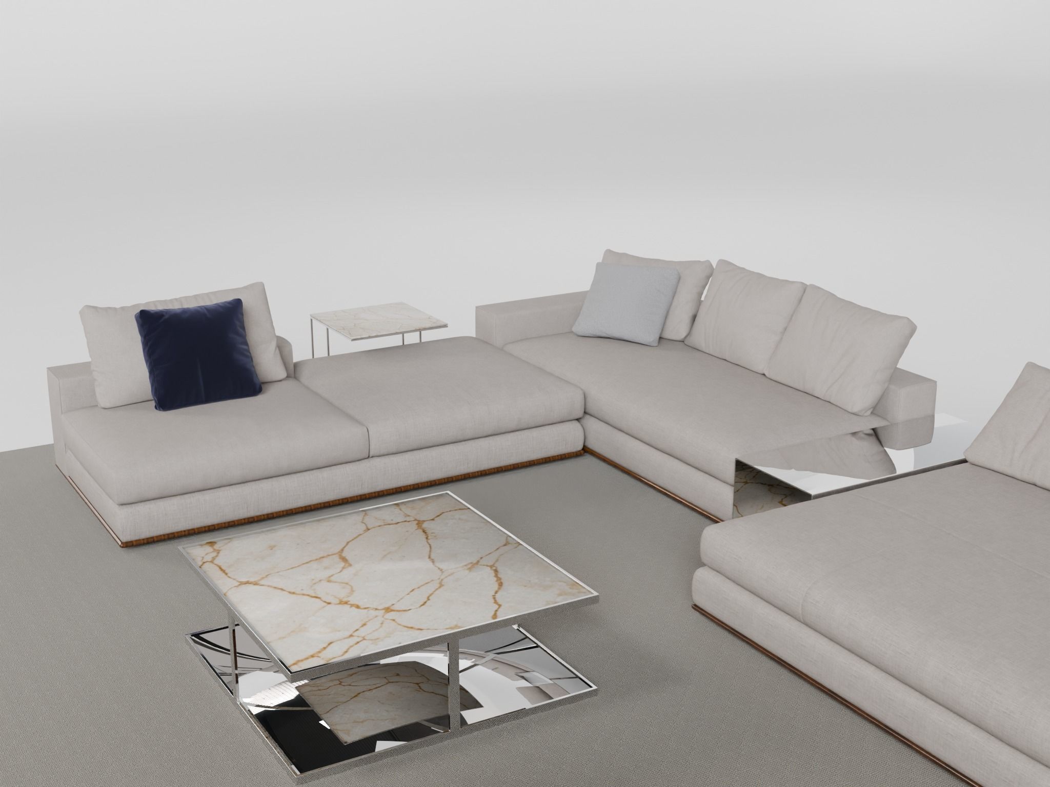 Cosy Sofa Set 3D model_2