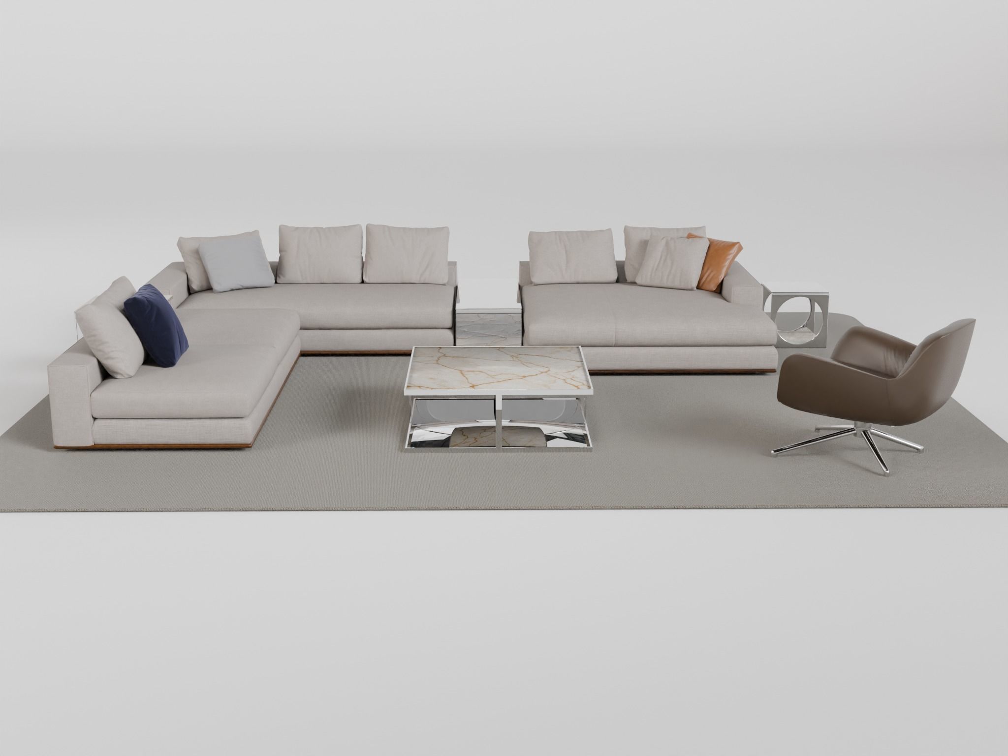 Cosy Sofa Set 3D model_4