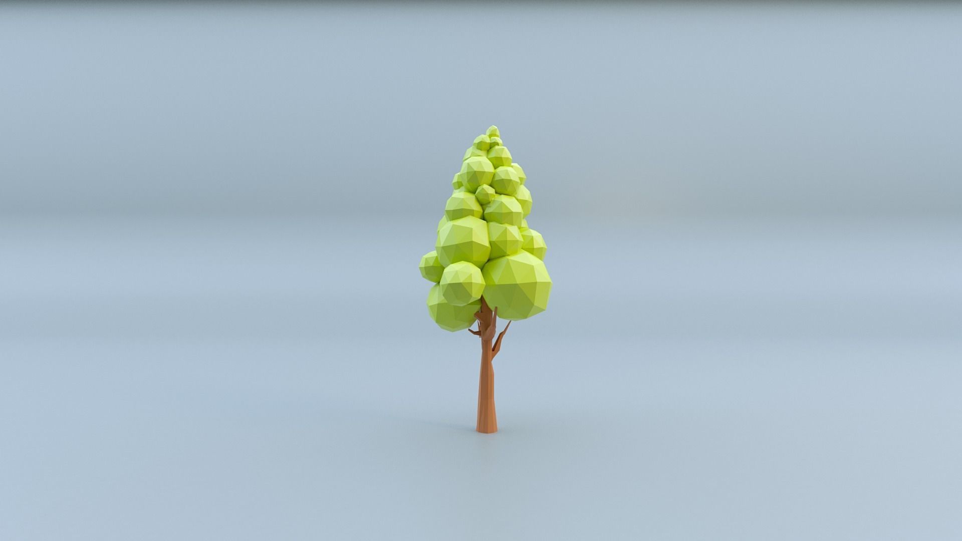 Low-poly 3D model Tree Set Low-poly 3D model_12