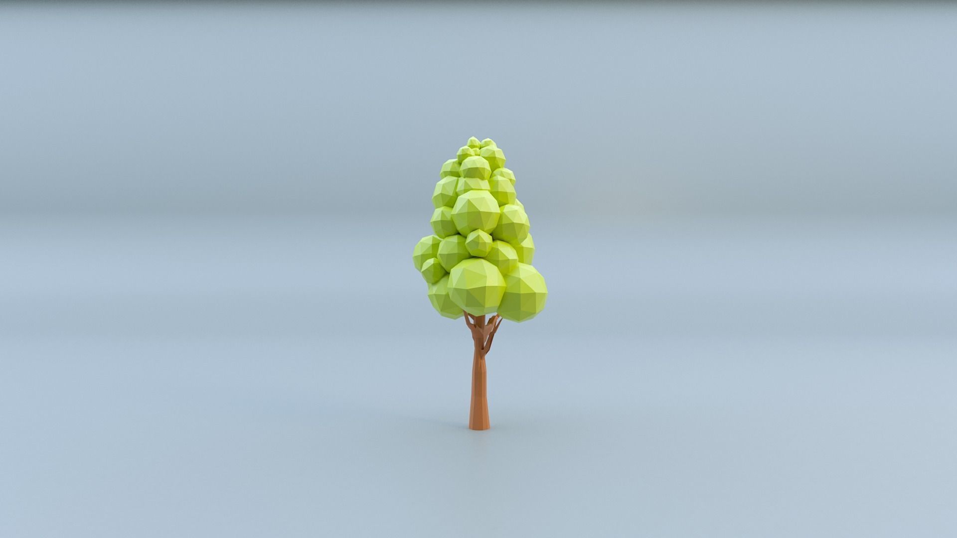 Low-poly 3D model Tree Set Low-poly 3D model_11
