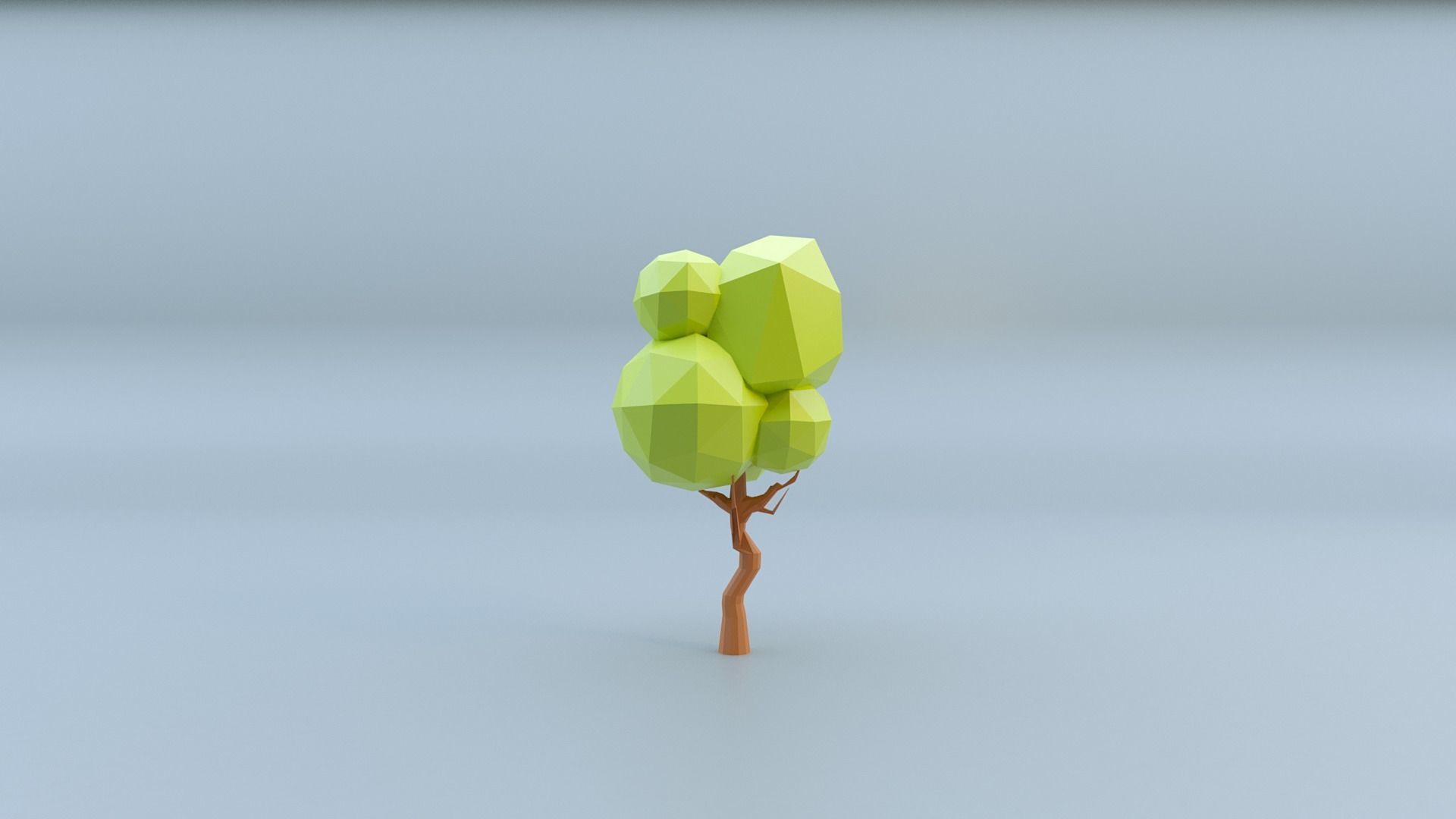 Low-poly 3D model Tree Set Low-poly 3D model_8