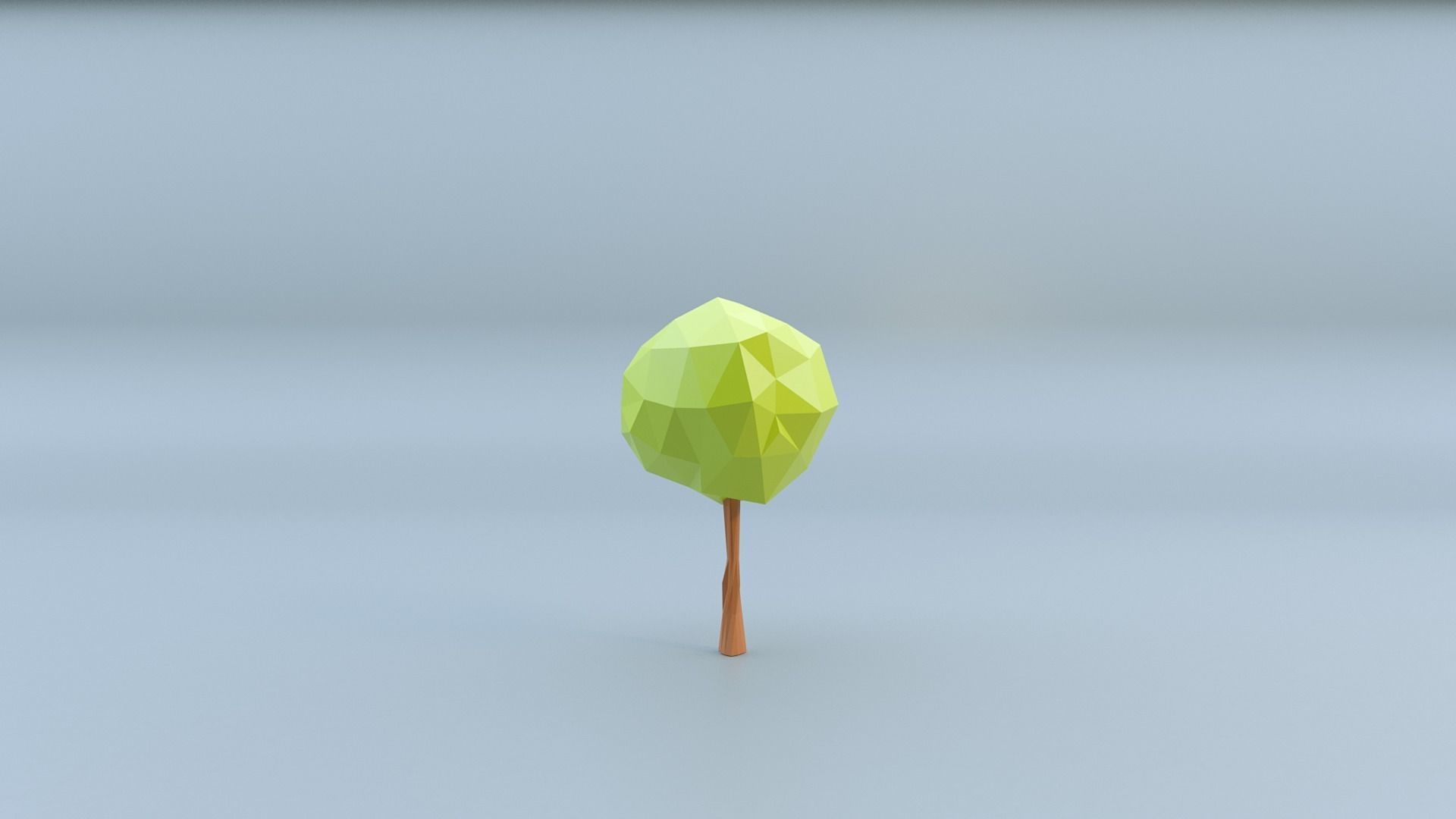 Low-poly 3D model Tree Set Low-poly 3D model_14