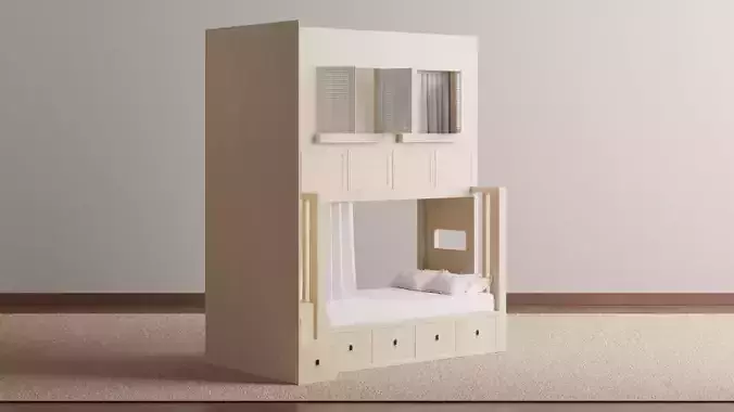 Yayoi Bunk Bed 3D model
