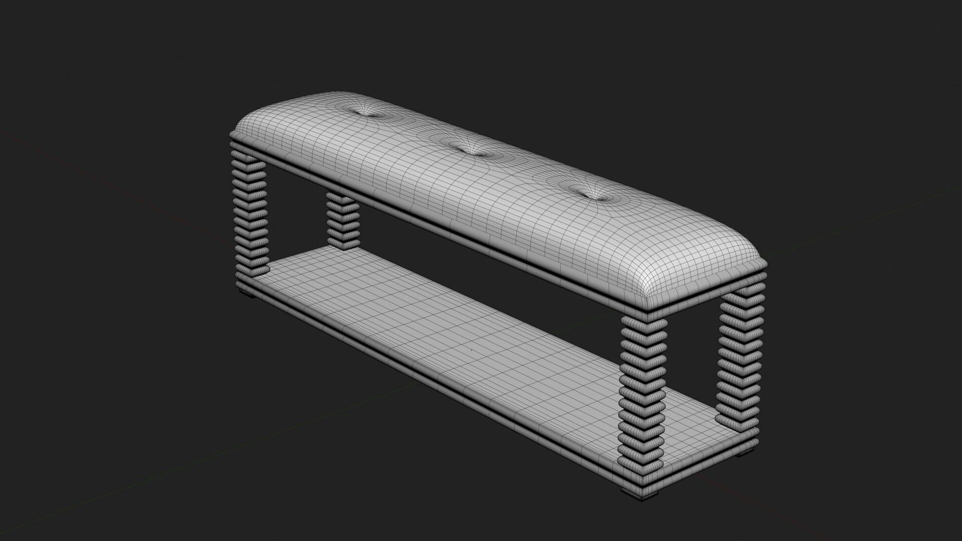 Belmont Dining Bench 3D model_6