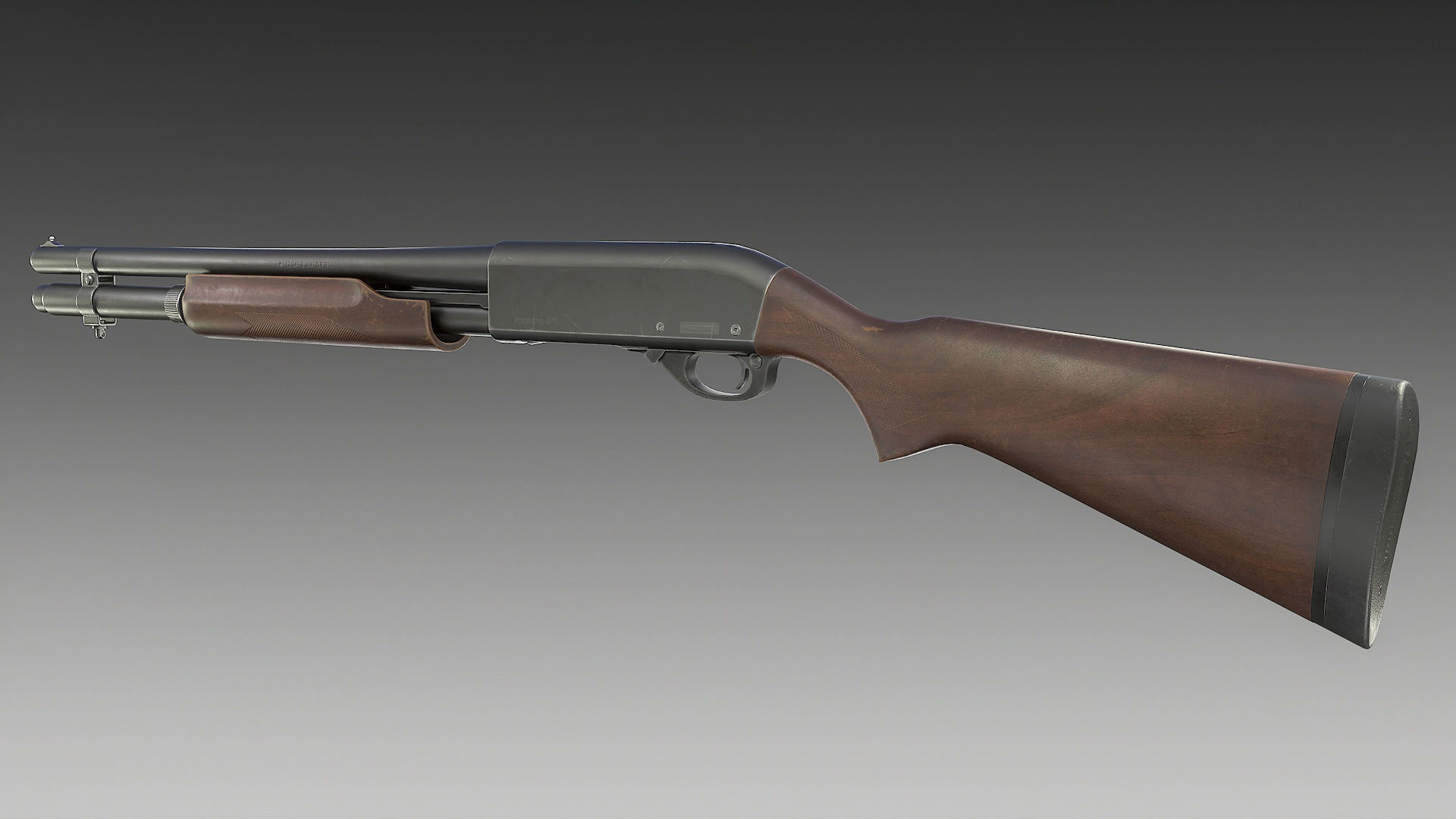 Remington 870 Shotgun Low-poly 3D model_3
