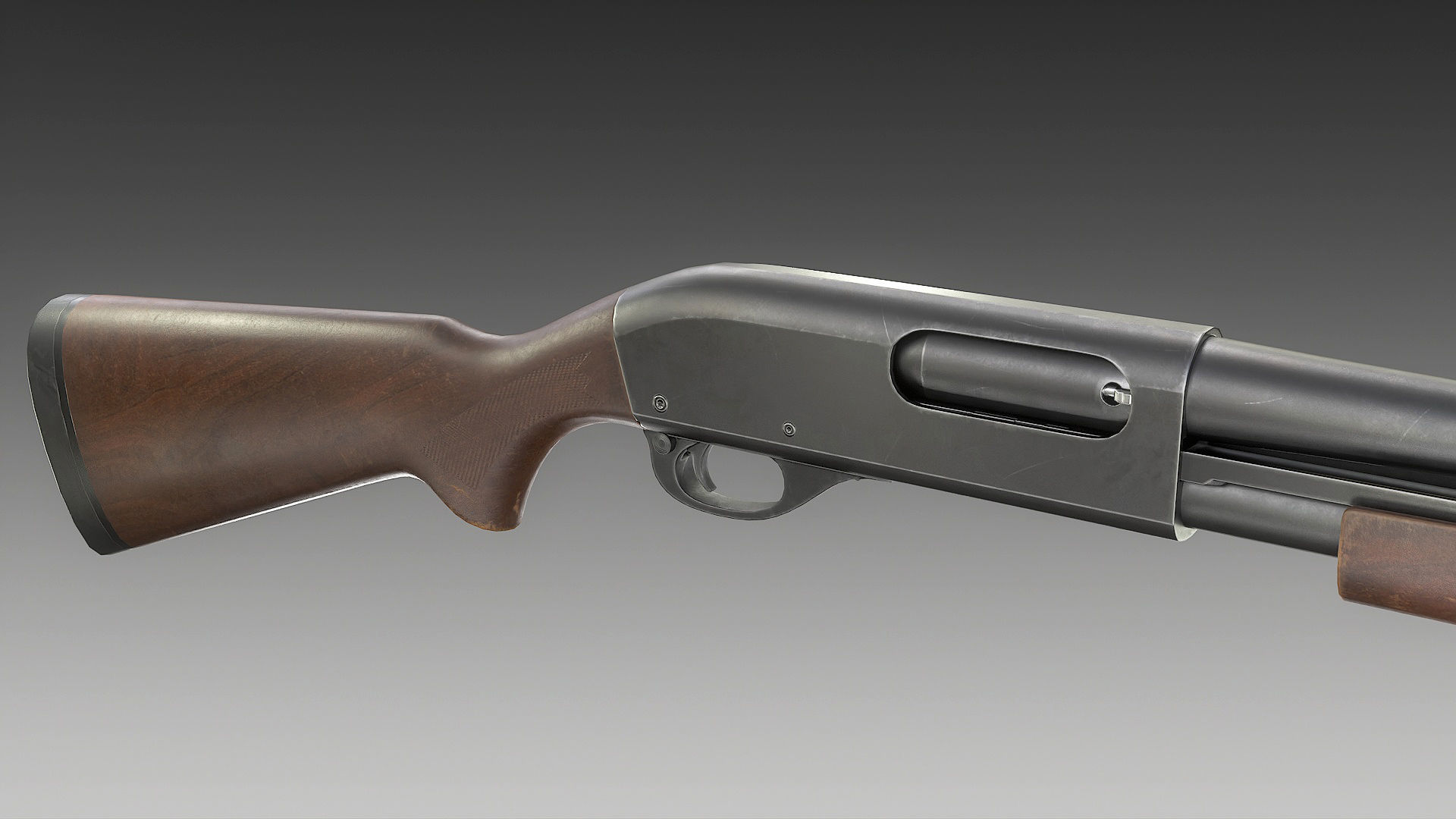 Remington 870 Shotgun Low-poly 3D model_4