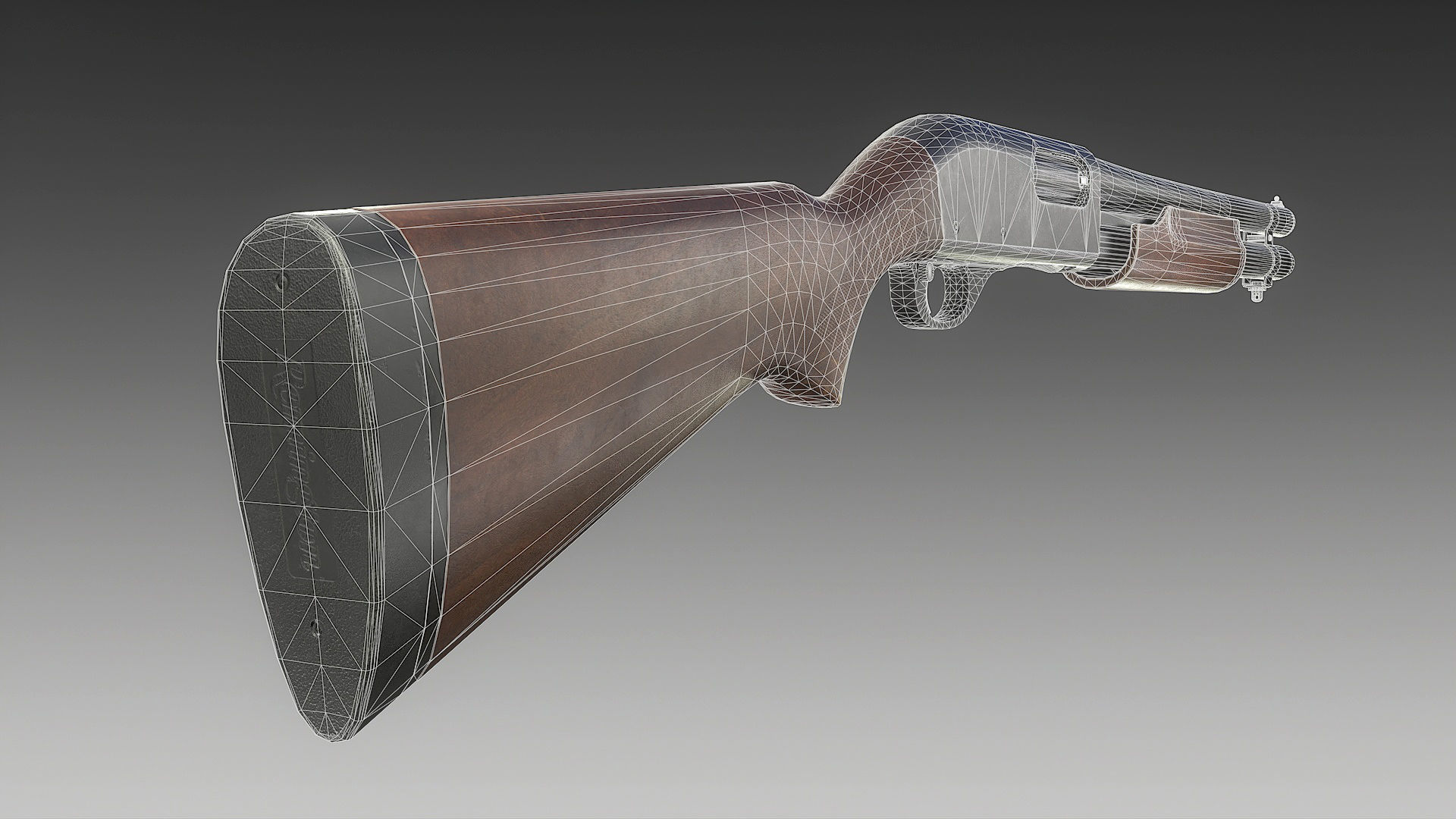 Remington 870 Shotgun Low-poly 3D model_24