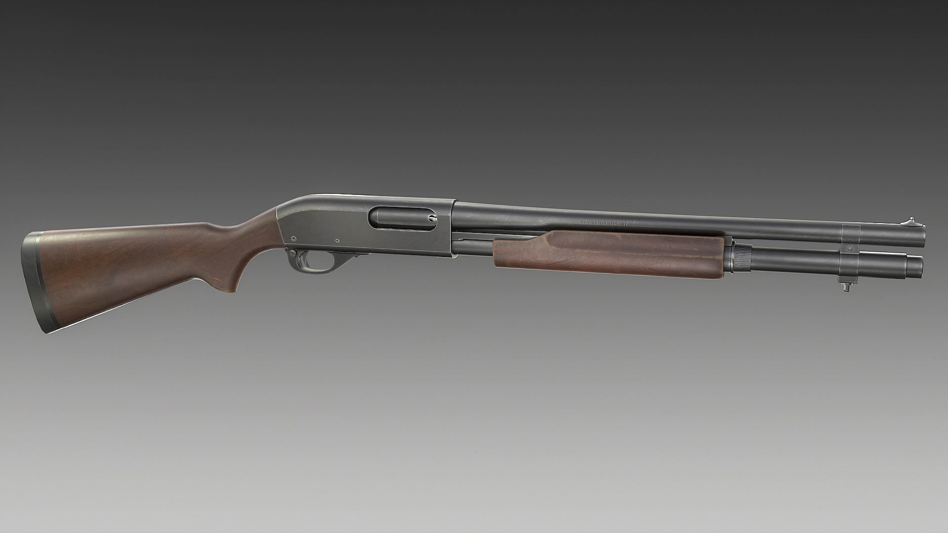 Remington 870 Shotgun Low-poly 3D model_20