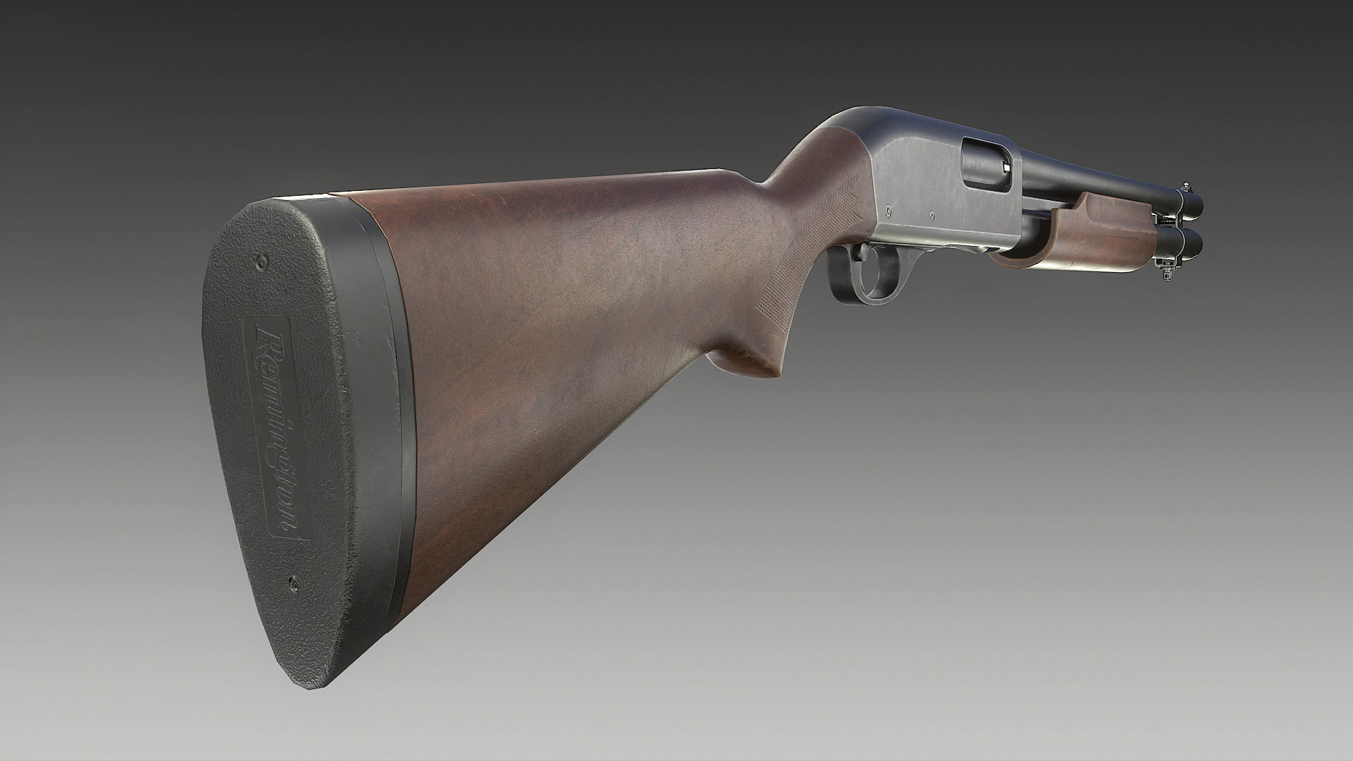 Remington 870 Shotgun Low-poly 3D model_17